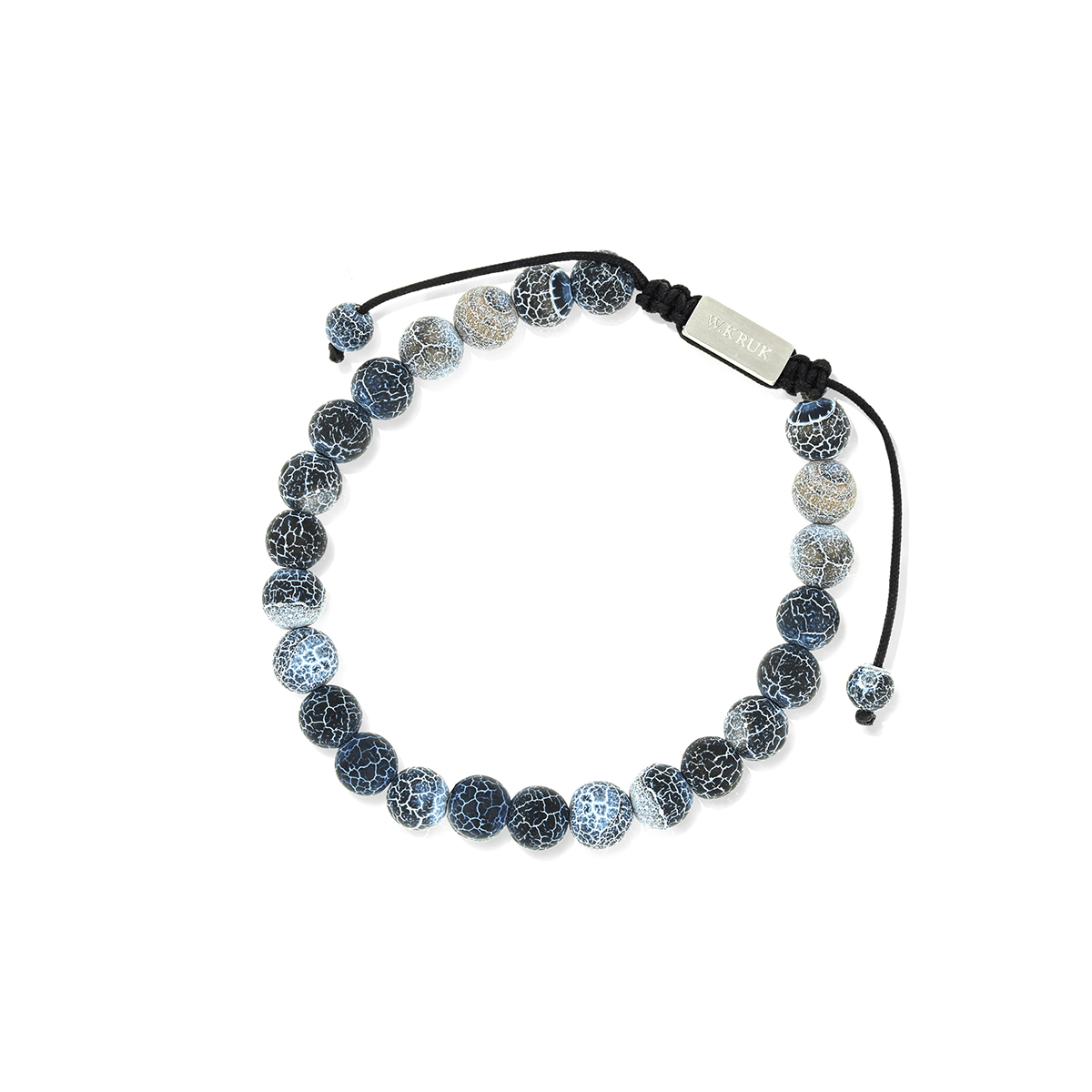 W.KRUK Unikalna Bransoletka - stal, Agat - SUS/AA001