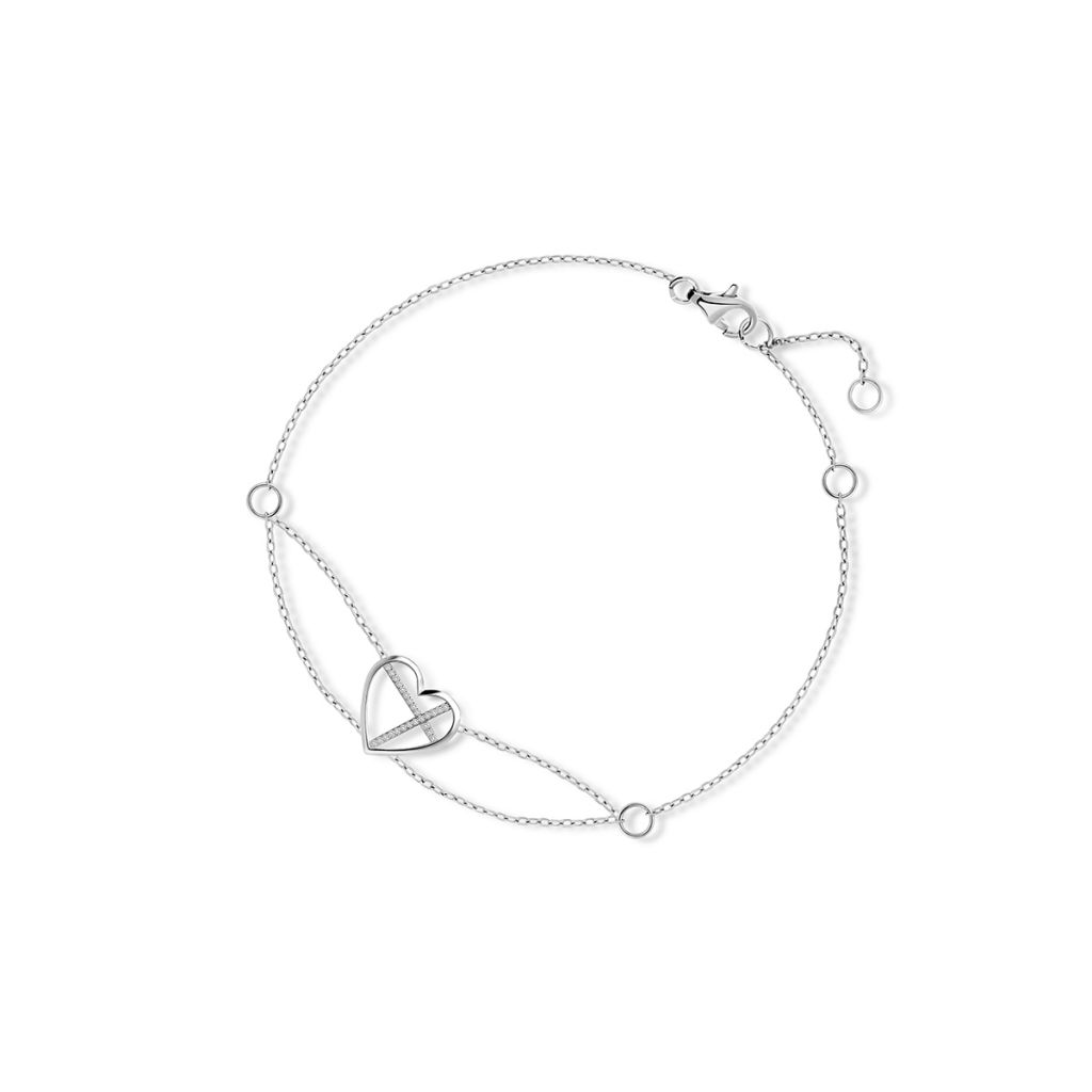 W.KRUK PROMOCJA Srebrna Bransoletka - srebro 925, Cyrkonia - SDL/AC274