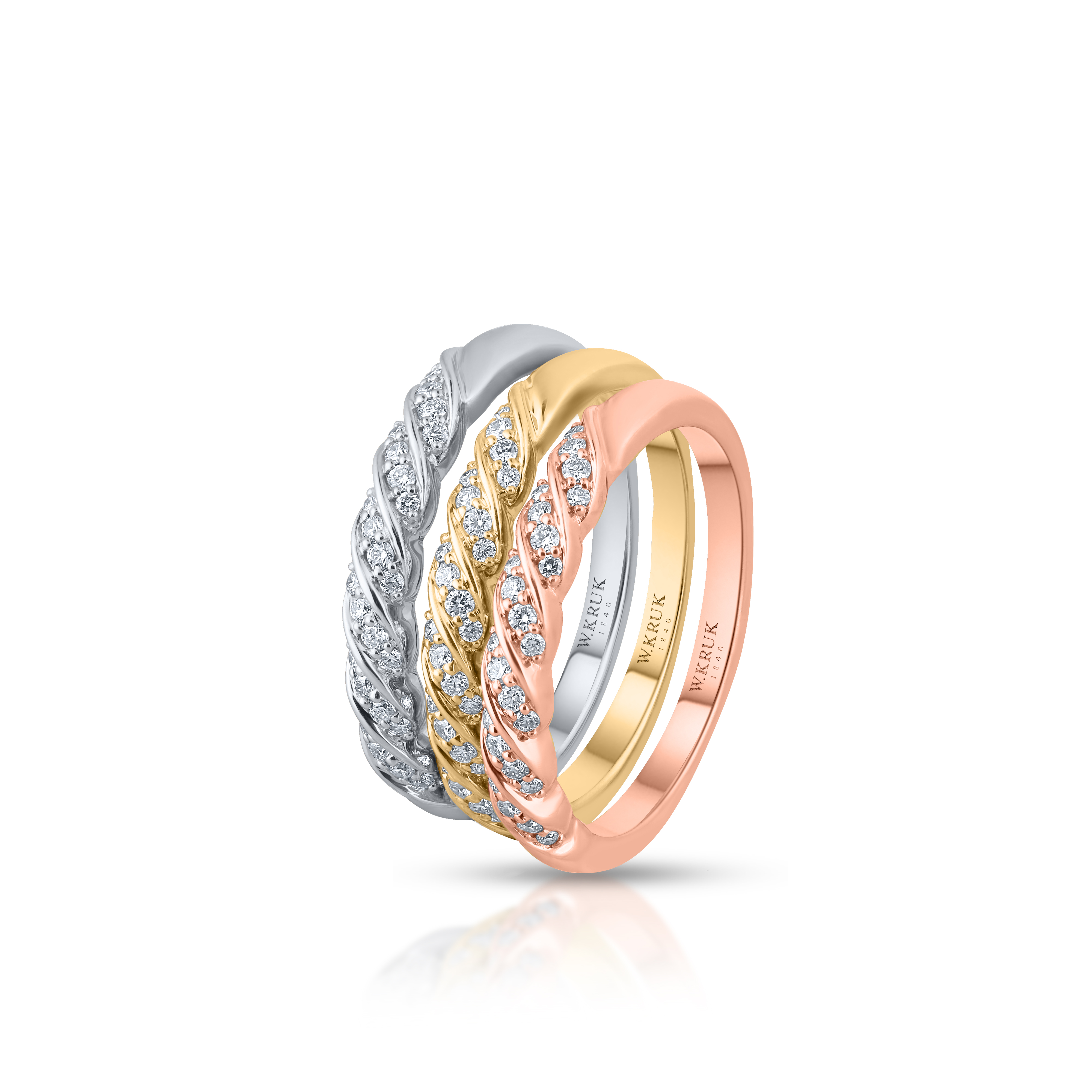 W.KRUK Piękny Złoty Pierścionek - złoto 585, Brylant 0,42 ct - ZCG/P+1244K