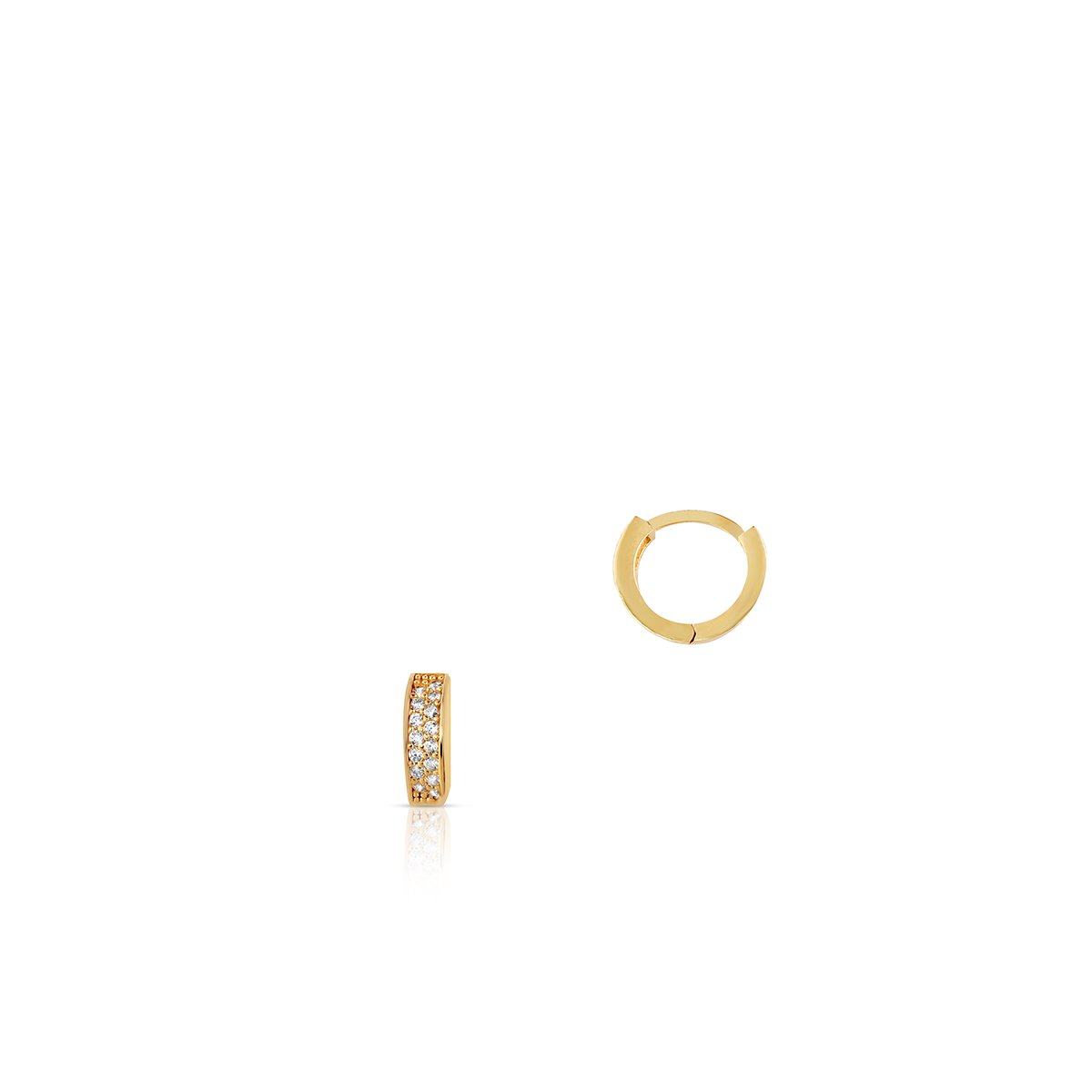 W.KRUK Kolczyki Złote - złoto 585, Cyrkonia - ZPE/KC13