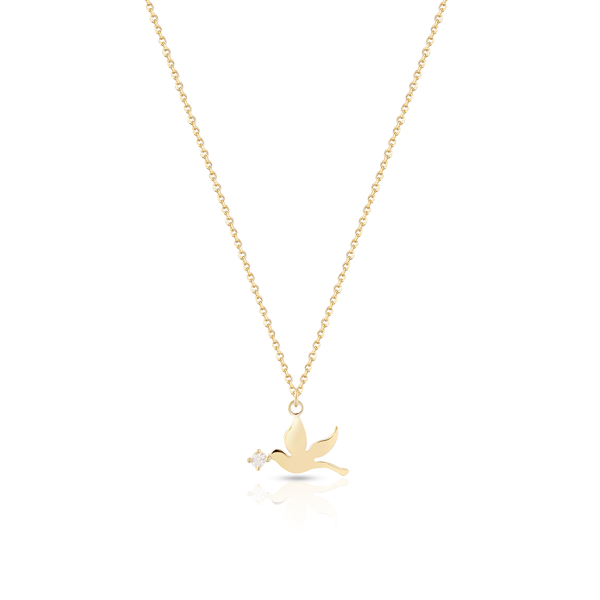 W.KRUK Wspaniały Naszyjnik - złoto 585, Cyrkonia - ZTO/NC129