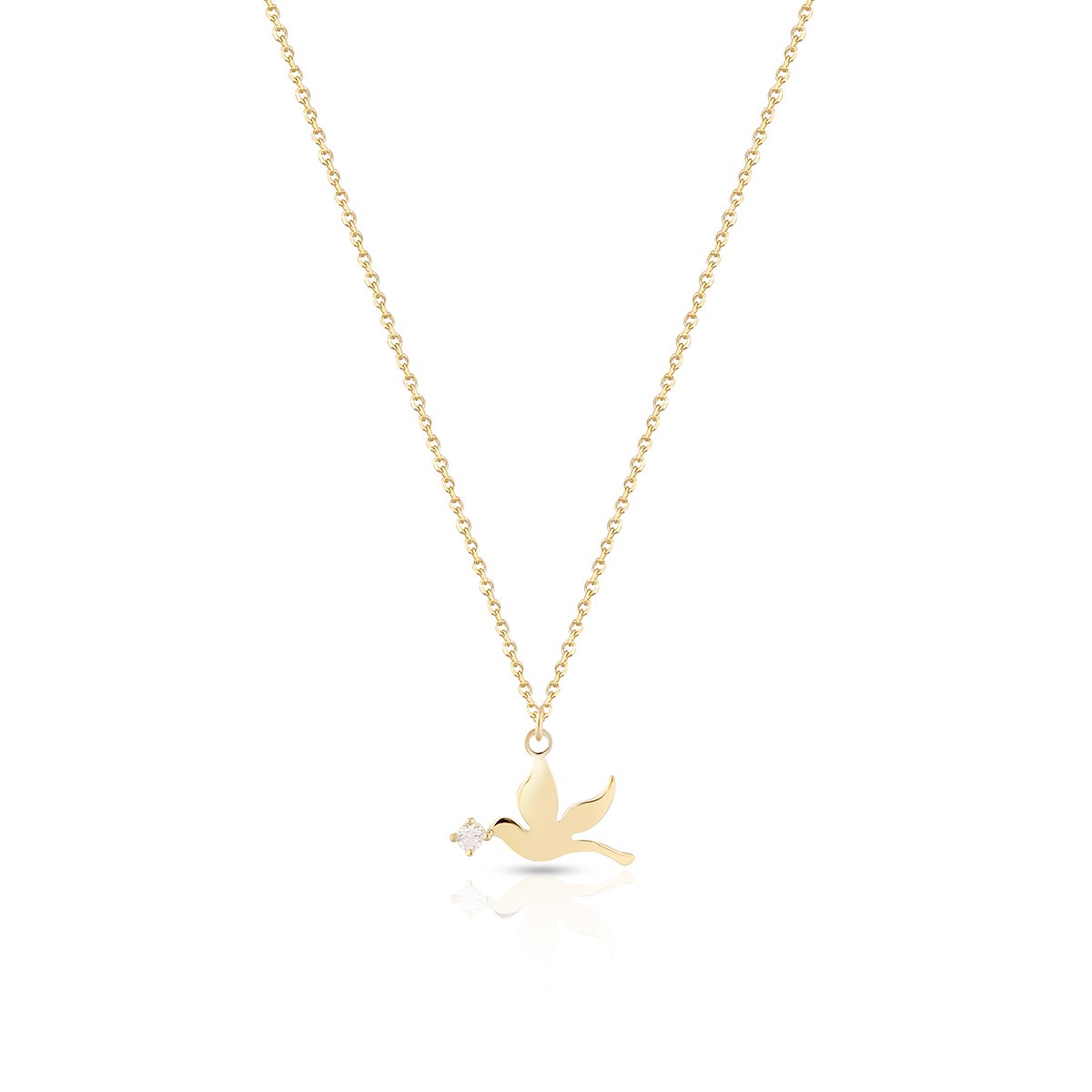 W.KRUK Wspaniały Naszyjnik - złoto 585, Cyrkonia - ZTO/NC129