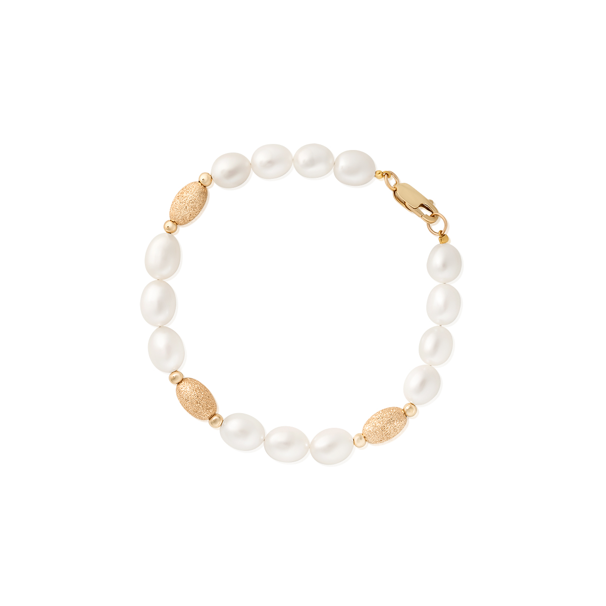 W.KRUK Unikalna Bransoletka Złota - złoto 585, Perła - ZSU/AP89