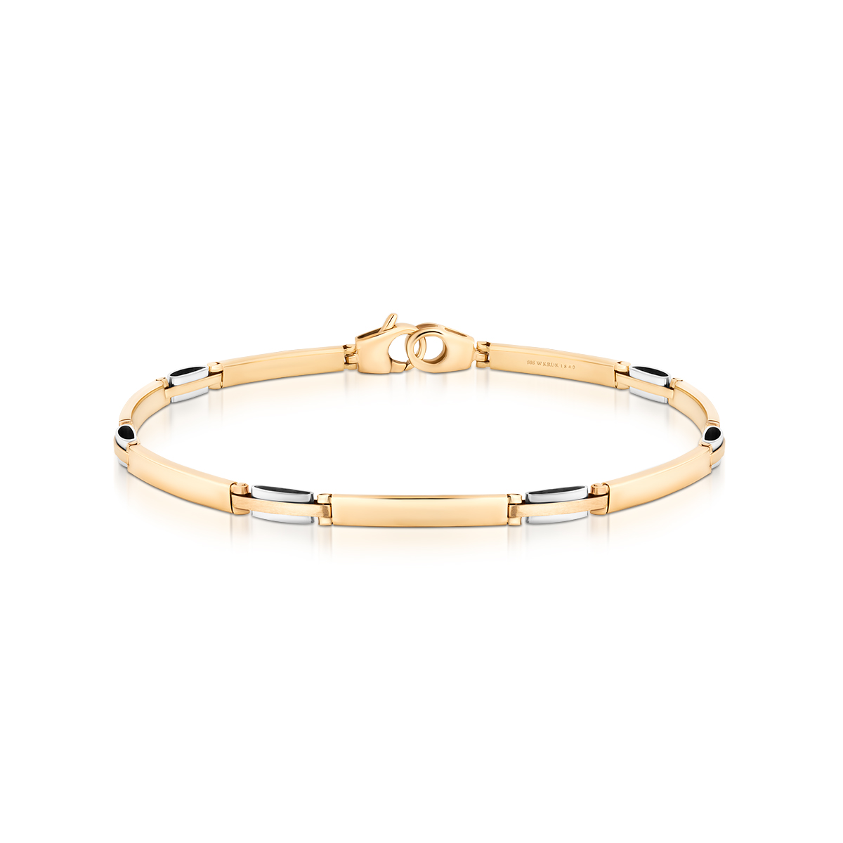 W.KRUK Wspaniała Złota Bransoletka - złoto 585, Bez kamienia - ZDD/AZ07K