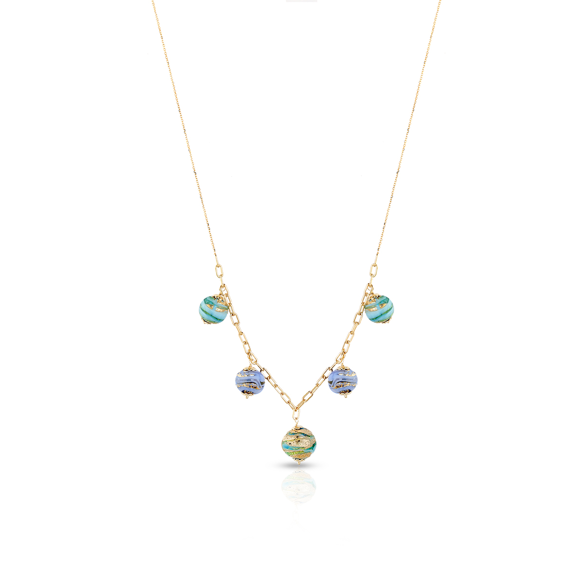 W.KRUK Naszyjnik - złoto 375, Szkło murano - ZTO/NZ253