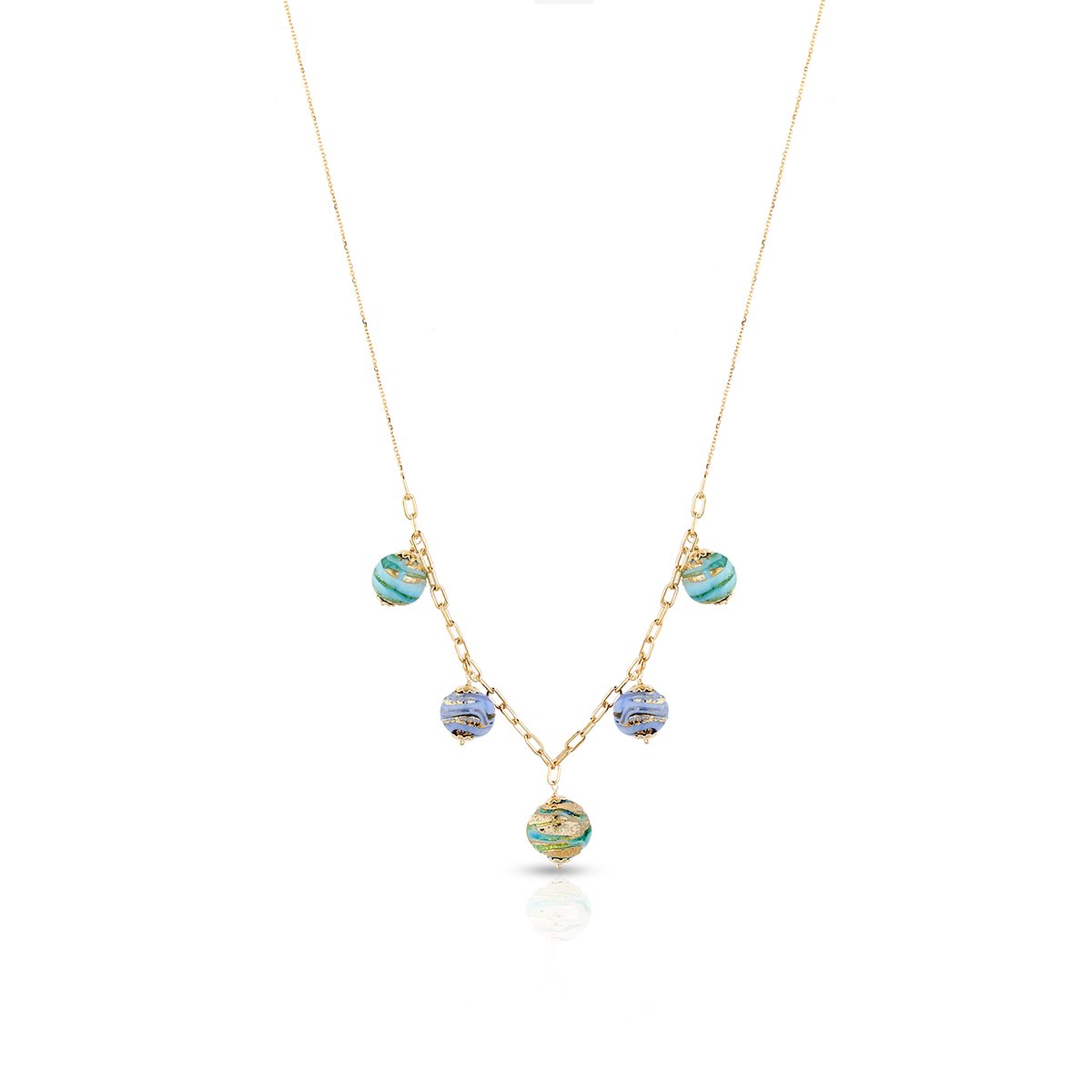 W.KRUK Naszyjnik - złoto 375, Szkło murano - ZTO/NZ253