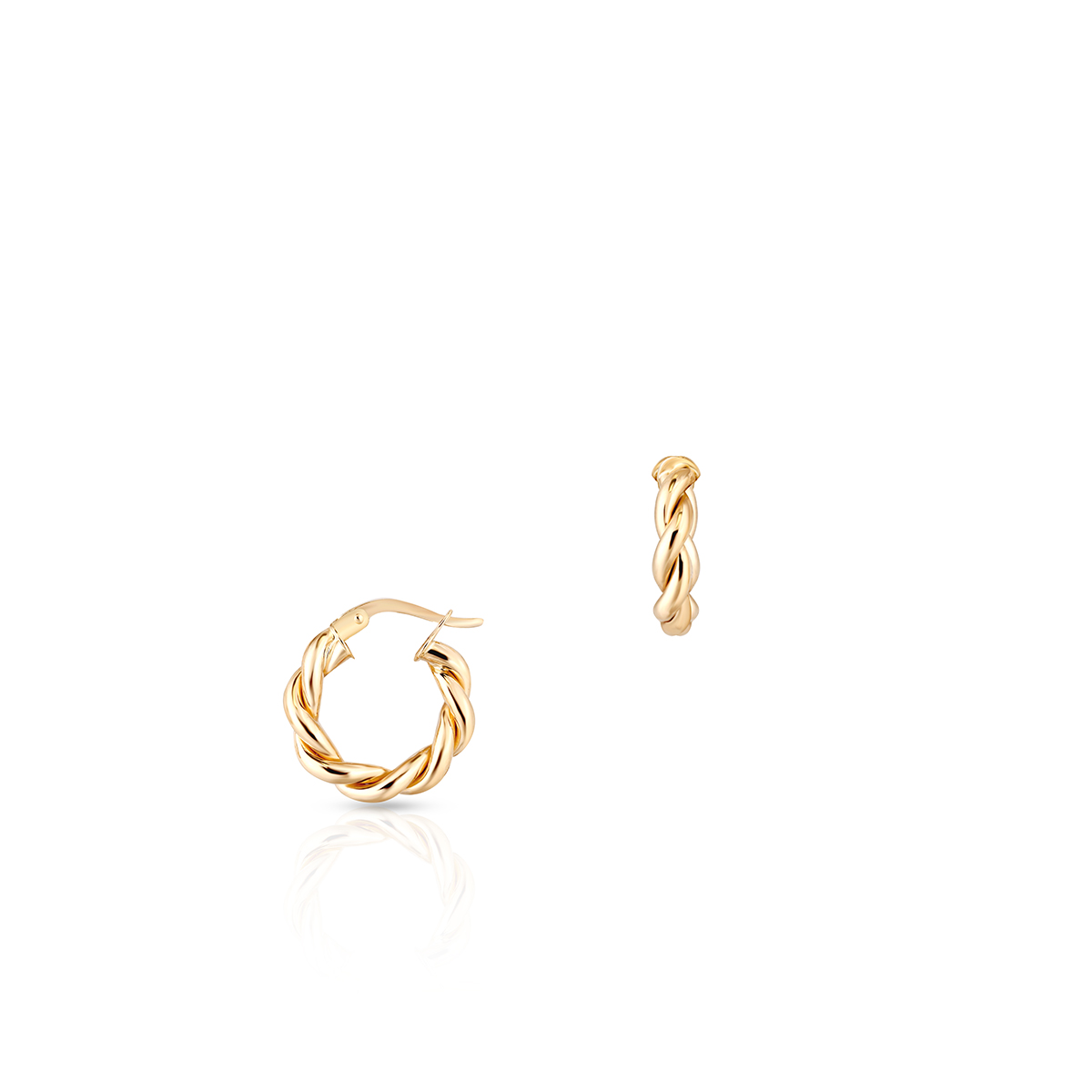 W.KRUK Kolczyki Złote - złoto 585, Bez kamienia - ZAZ/KZ578