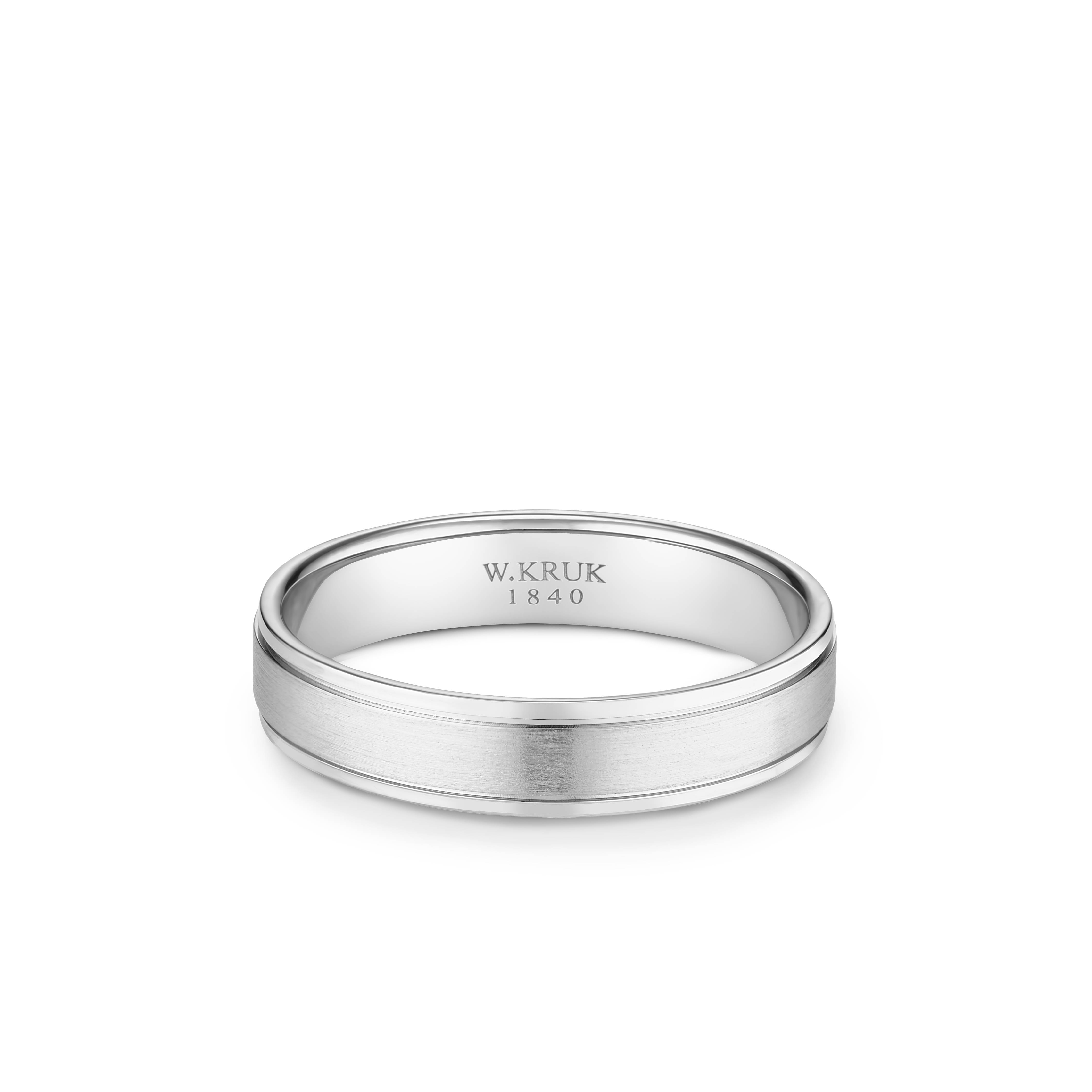 W.KRUK Piękna Obrączka Srebrna - Grawer GRATIS - srebro 925 - SDL/O_681S54G