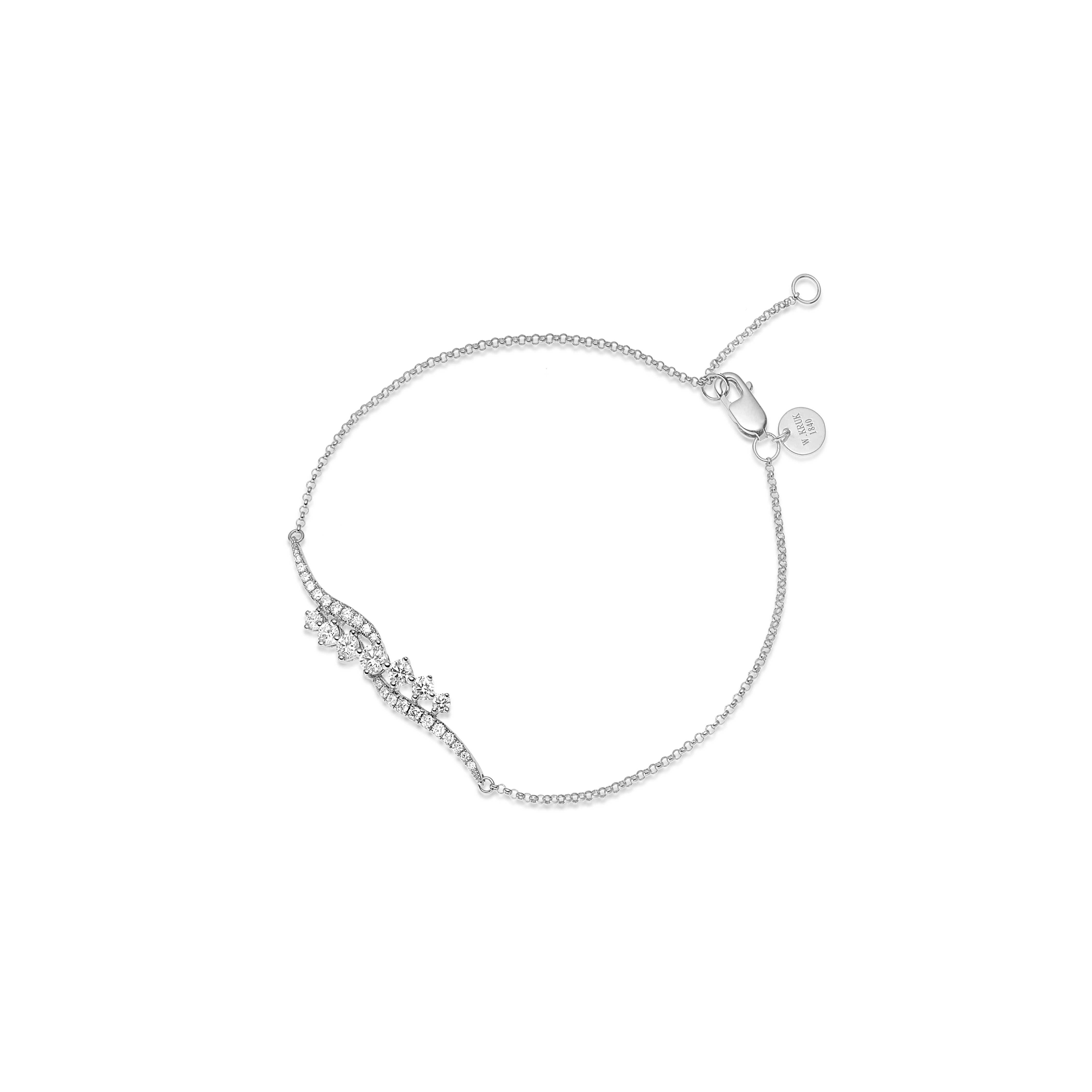 W.KRUK Złota Bransoletka - złoto 585, Brylant 0,6 ct - ZEJ/AB+242B