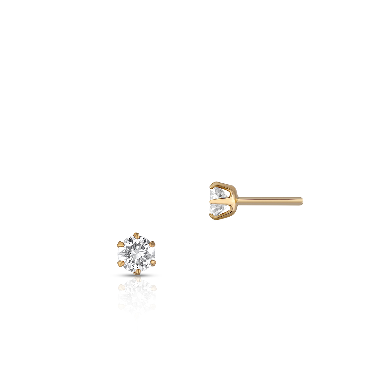 W.KRUK Zjawiskowe Kolczyki Złote - złoto 750, Brylant 0,2 ct - ZPJ/KB+67