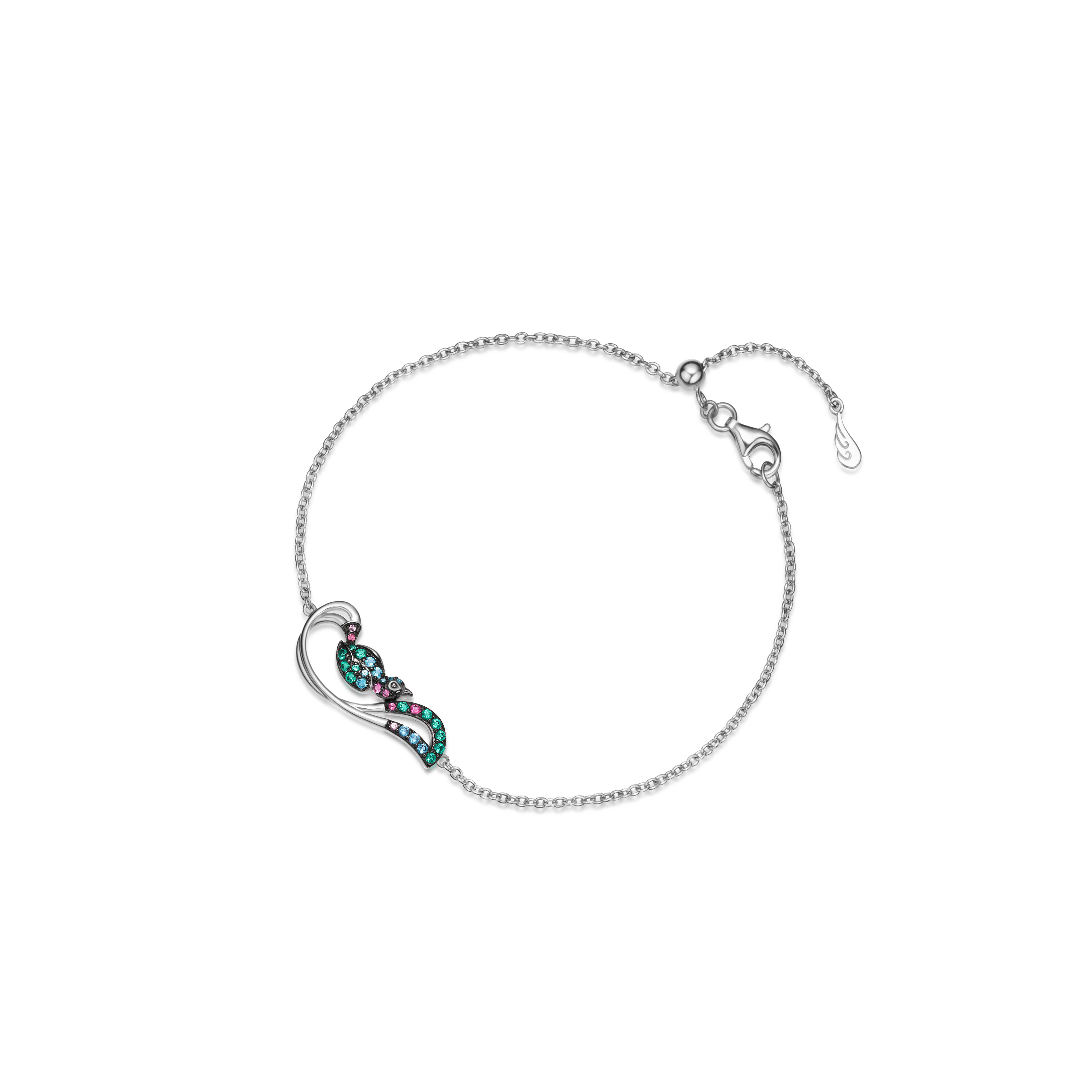 W.KRUK Zjawiskowa Bransoletka Srebrna - srebro 925, Szafir syntetyczny, spinel syntetyczny, cyrkonia - SDL/AS309