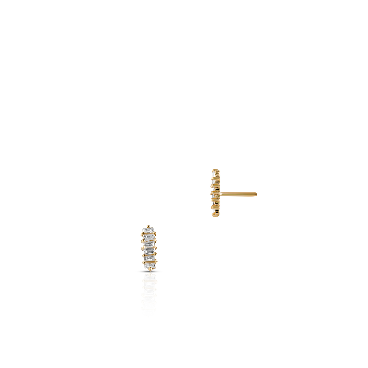 W.KRUK Zjawiskowe Złote Kolczyki - złoto 585, Diament 0,16 ct - ZPJ/KB+72