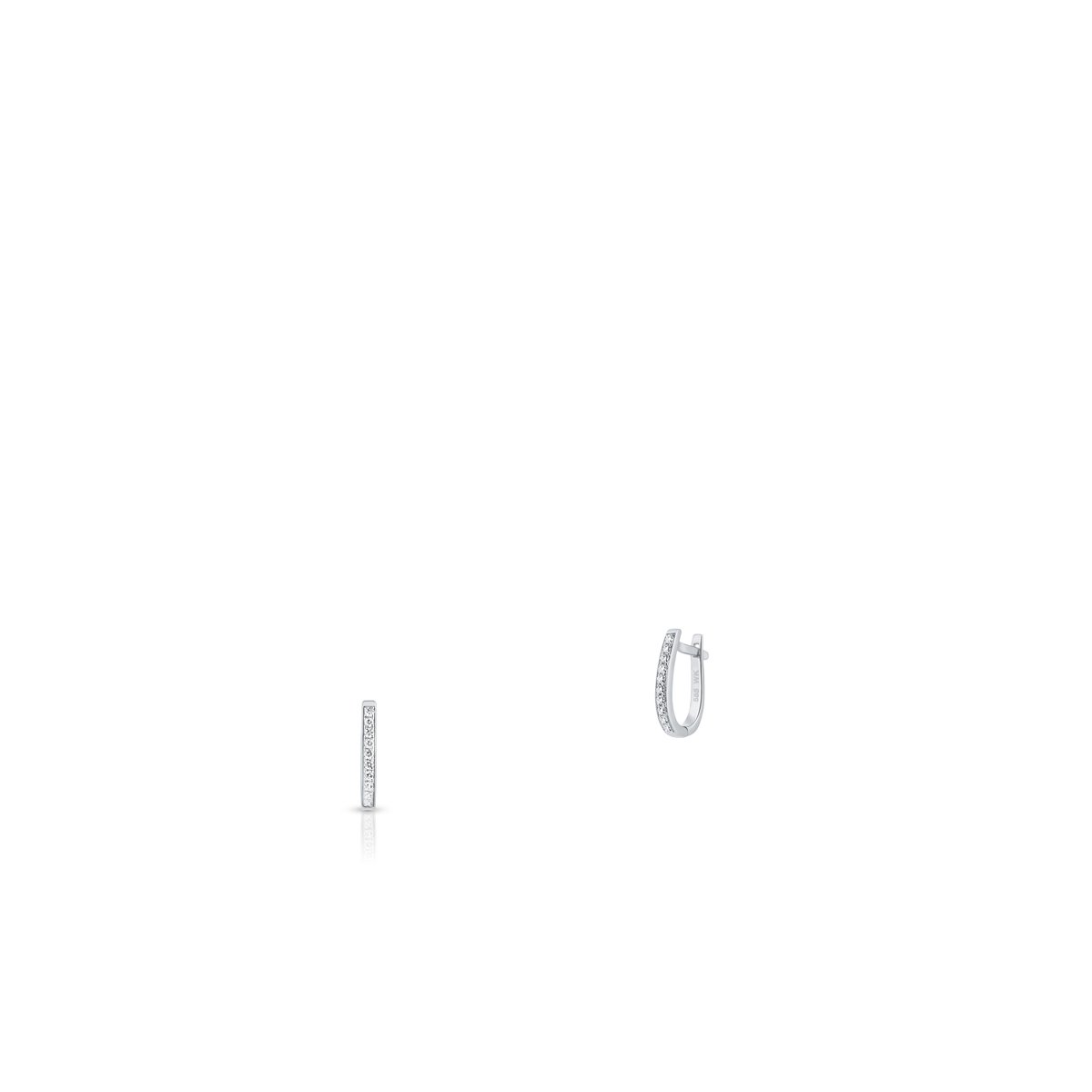 W.KRUK Unikalne Złote Kolczyki - złoto 585, Brylant 0,19 ct - ZPA/KB+385B