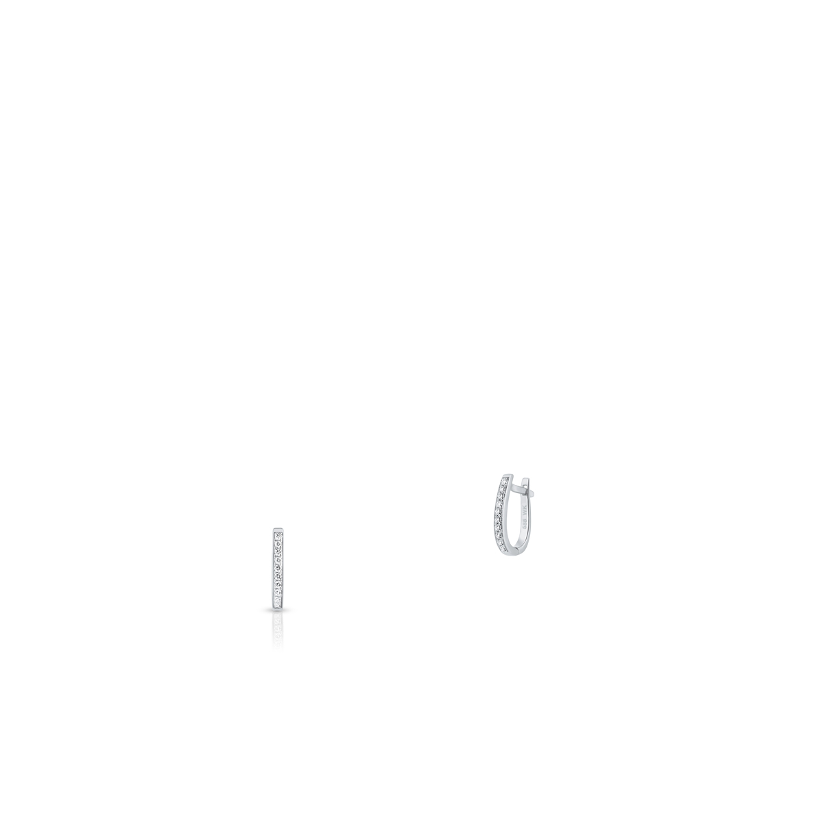 W.KRUK Unikalne Złote Kolczyki - złoto 585, Brylant 0,19 ct - ZPA/KB+385B