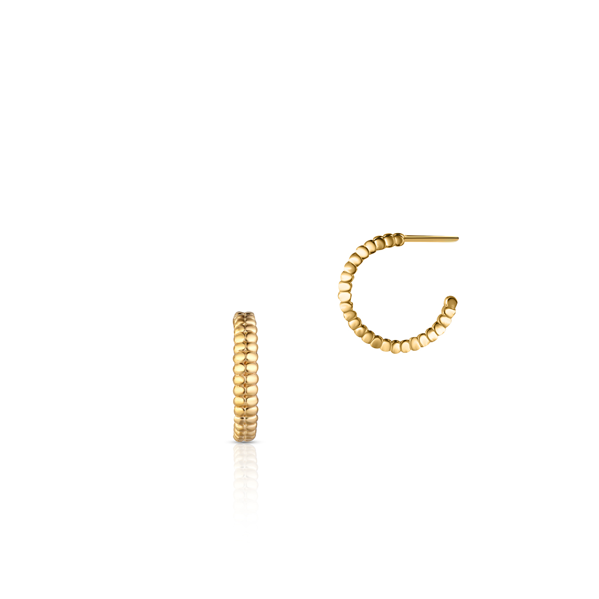 W.KRUK RABAT Złote Kolczyki - złoto 375, Bez kamienia - ZIT/KZ67