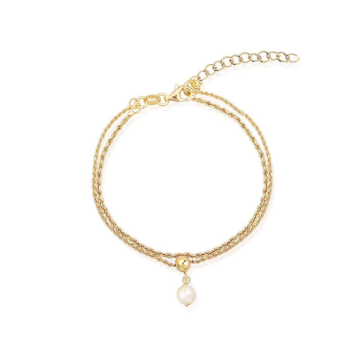 W.KRUK RABAT Bransoletka Srebrna - srebro 925, Kryształowa perła swarovski - SSX/AP004Z