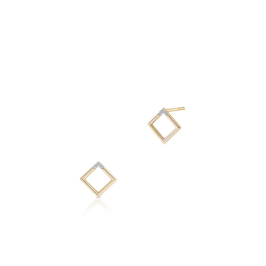 W.KRUK Kolczyki - , Diament 0,03 ct - ZHX/KB+03BK