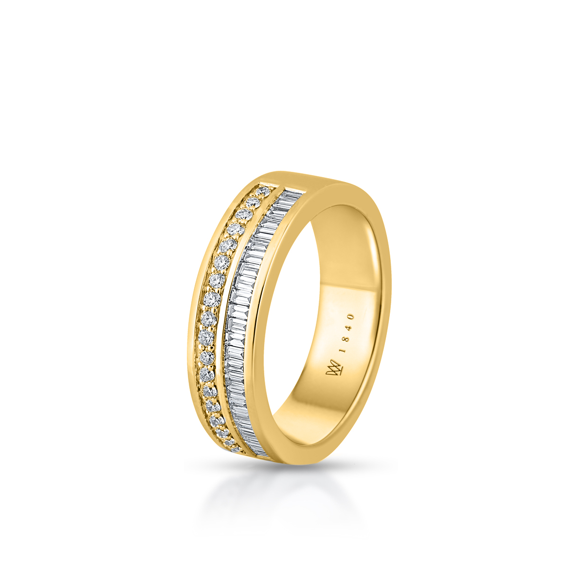 W.KRUK Zjawiskowy Pierścionek Złoty - złoto 585, Brylant 0,18 ct, diament 0,47 ct - ZFT/PB+257