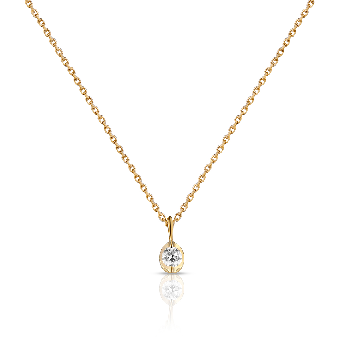 W.KRUK Naszyjnik - złoto 585, Brylant 0,15 ct - ZPJ/NB+63