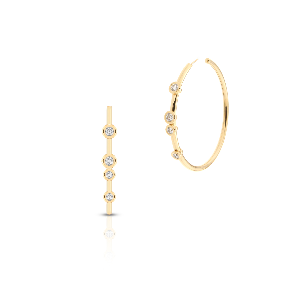 W.KRUK Kolczyki złote Hulchi Belluni - ZBH/KB+181