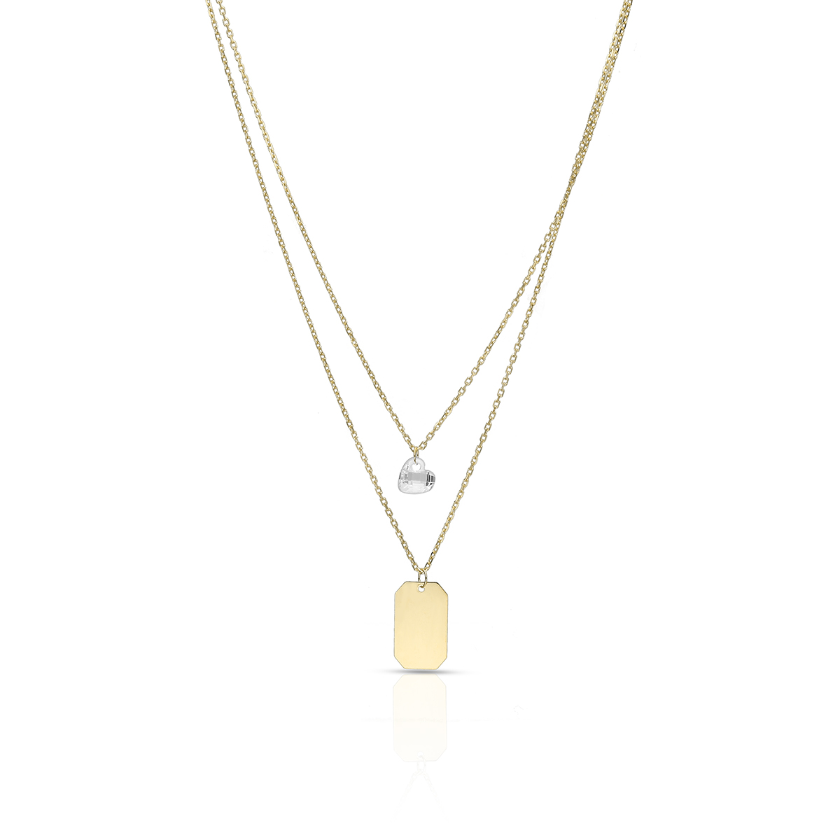 W.KRUK RABAT Naszyjnik - złoto 375, Cyrkonia - ZIT/NC03