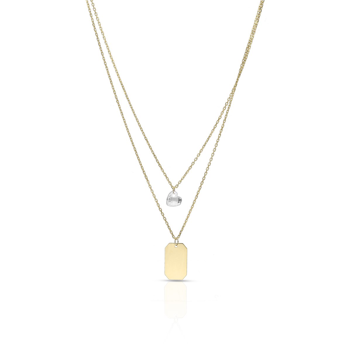 W.KRUK RABAT Naszyjnik - złoto 375, Cyrkonia - ZIT/NC03