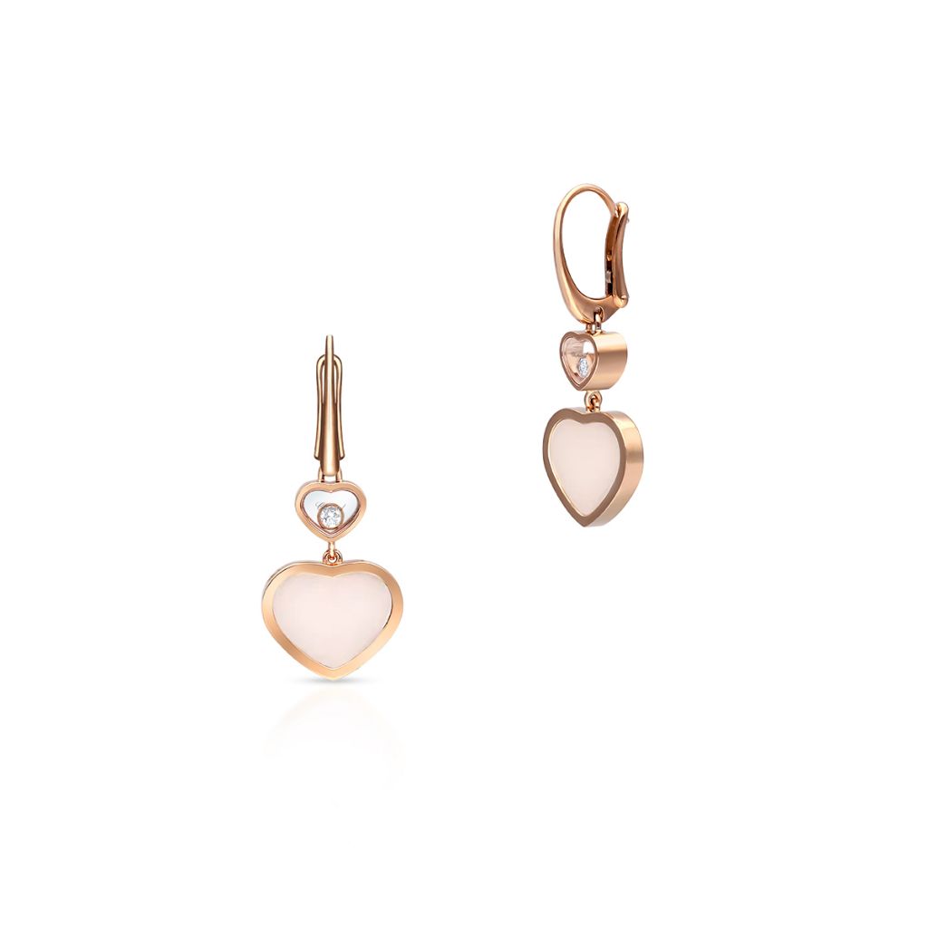 W.KRUK KOLCZYKI RÓŻOWE ZŁOTO HAPPY HEARTS CHOPARD - ZPD/KB+103R0000
