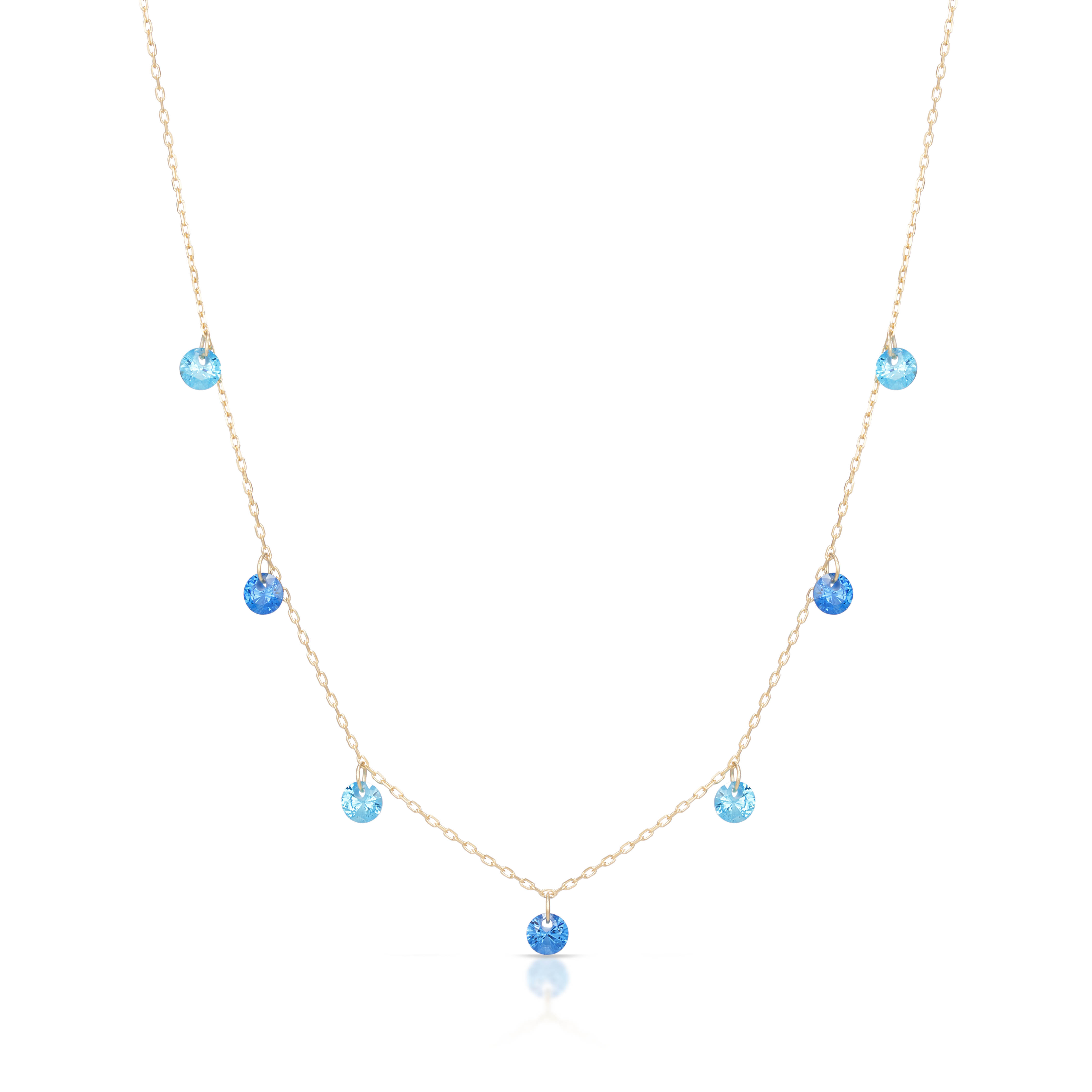 W.KRUK Unikalny Naszyjnik - złoto 375, Cyrkonia - ZTO/NC106