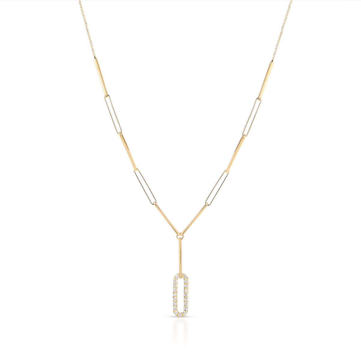 W.KRUK Naszyjnik - złoto 375, Cyrkonia - ZTO/NC87