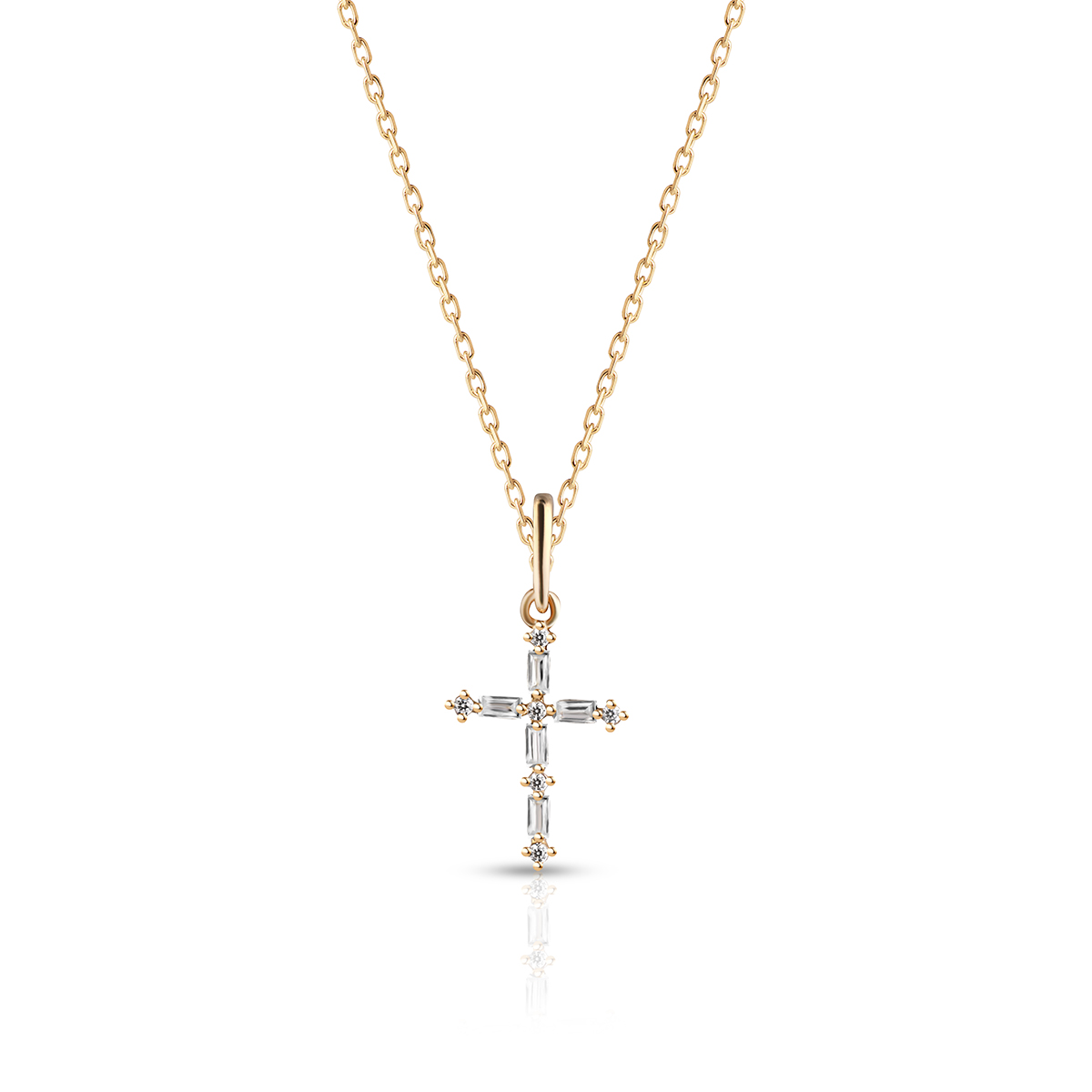 W.KRUK Zjawiskowy Wisiorek Złoty - złoto 585, Cyrkonia - ZIH/WC292