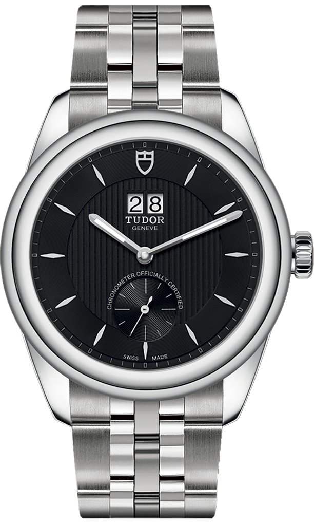 TUDOR GLAMOUR DOUBLE DATE 57100 68070 BLACK IND