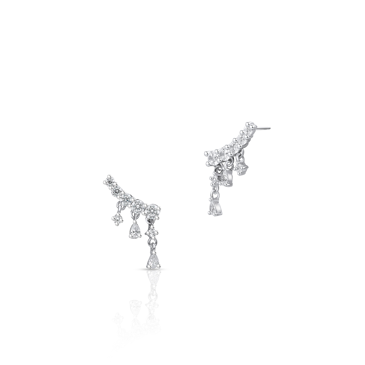 W.KRUK PROMOCJA Srebrne Kolczyki - srebro 925, Cyrkonia - SHX/KC374