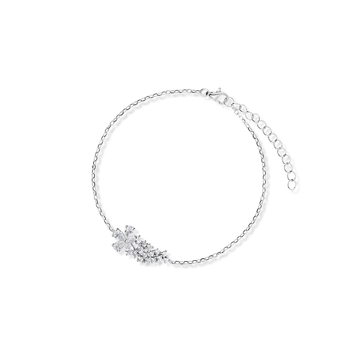 W.KRUK PROMOCJA Srebrna Bransoletka - srebro 925, Cyrkonia - SGR/AC414