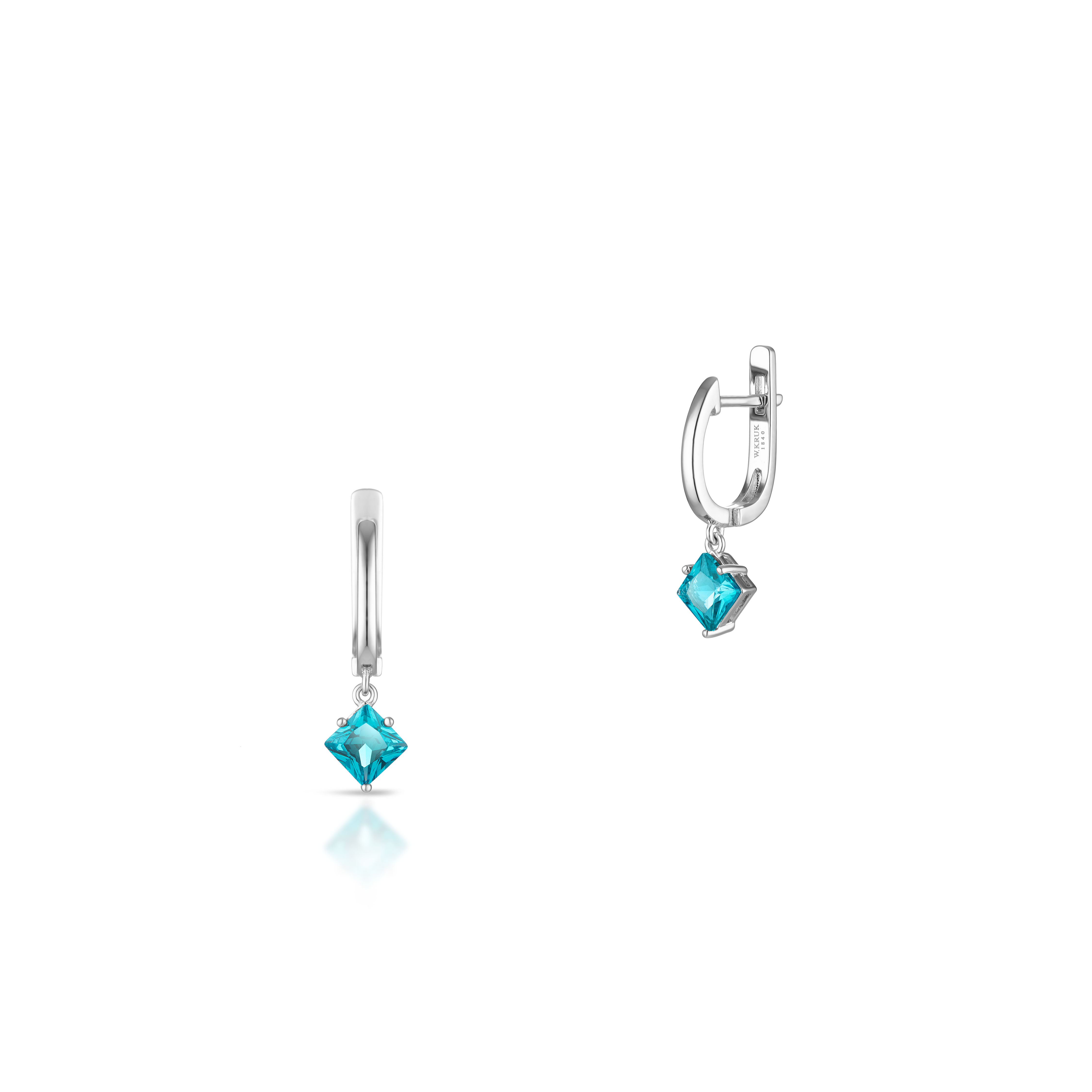 W.KRUK Zjawiskowe Kolczyki Srebrne - srebro 925, Cyrkonia - SDL/KC323