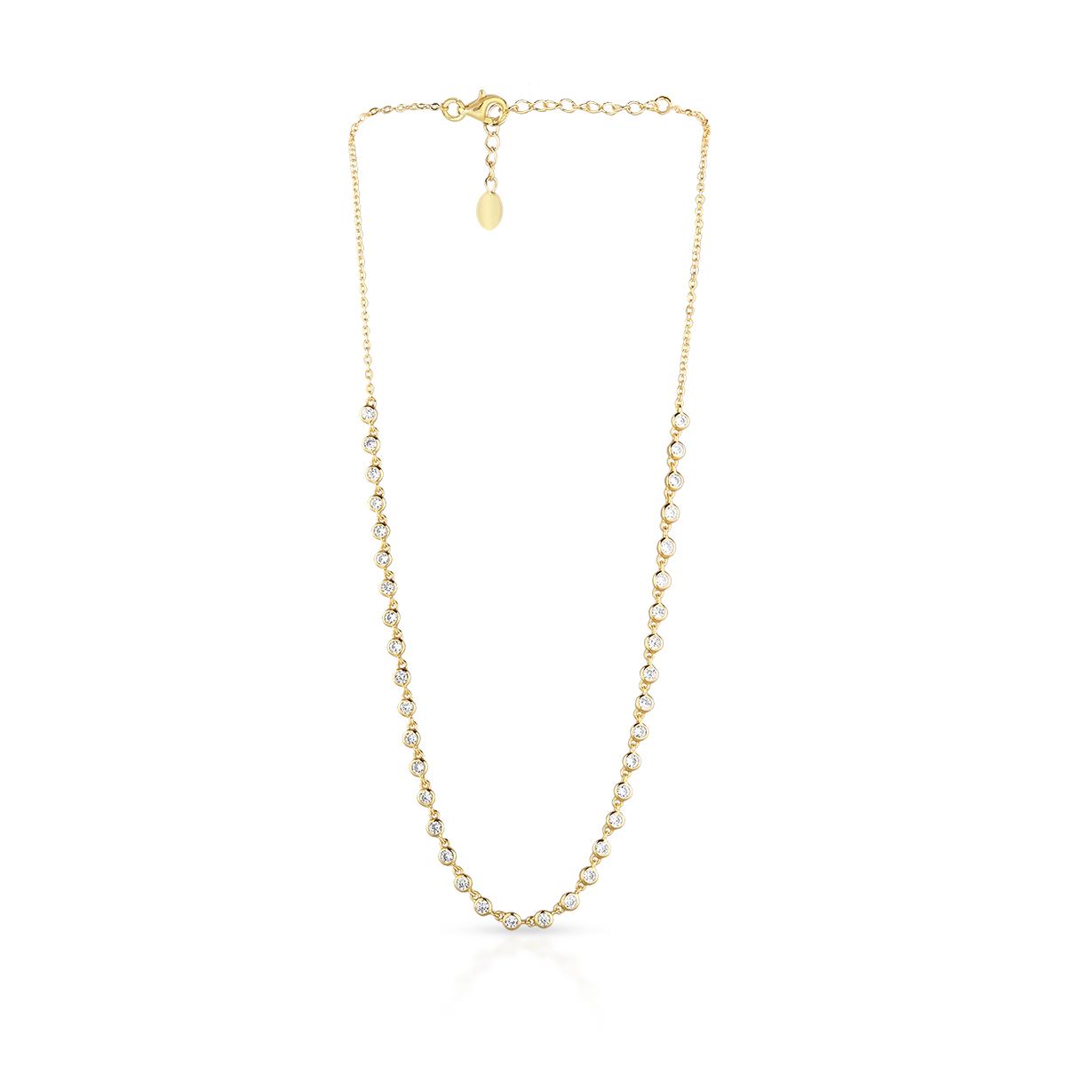 W.KRUK PROMOCJA Naszyjnik - srebro 925, Cyrkonia - SHX/NC394Z