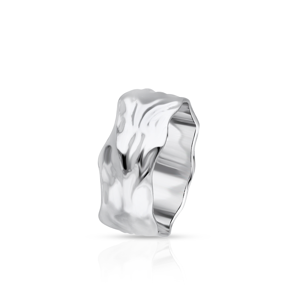 W.KRUK Zjawiskowy Pierścionek Srebrny - srebro 925, Bez kamienia - SJT/PS045