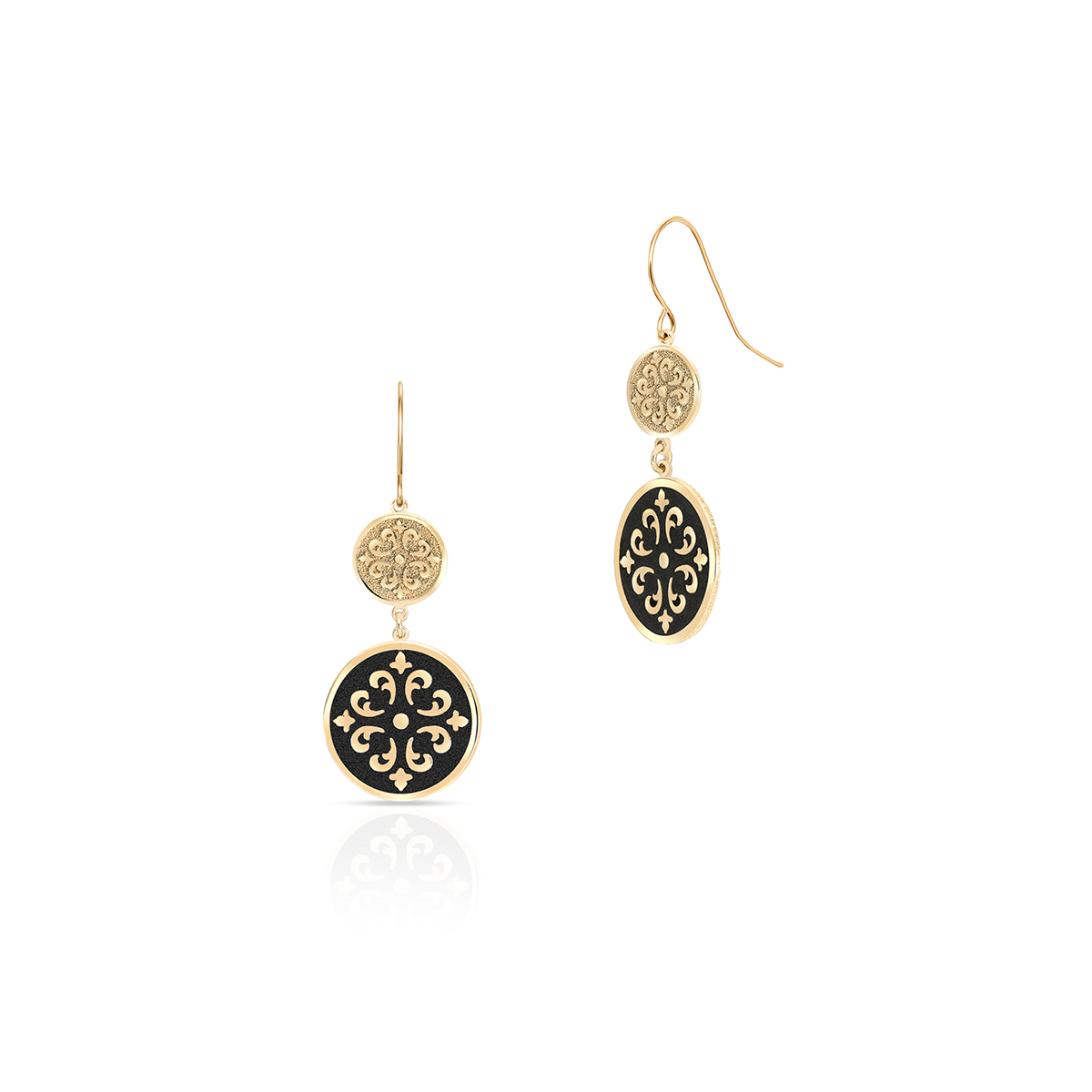 W.KRUK RABAT Złote Kolczyki - złoto 375, Bez kamienia - ZTO/KZ186