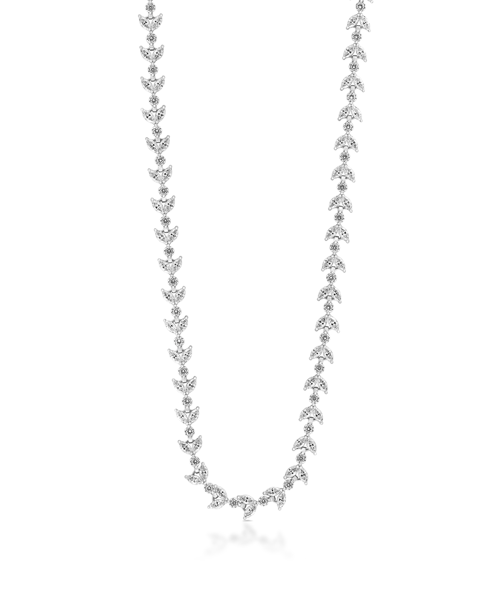 W.KRUK Zjawiskowy Naszyjnik - mosiądz, Cyrkonia - SYO/NC118