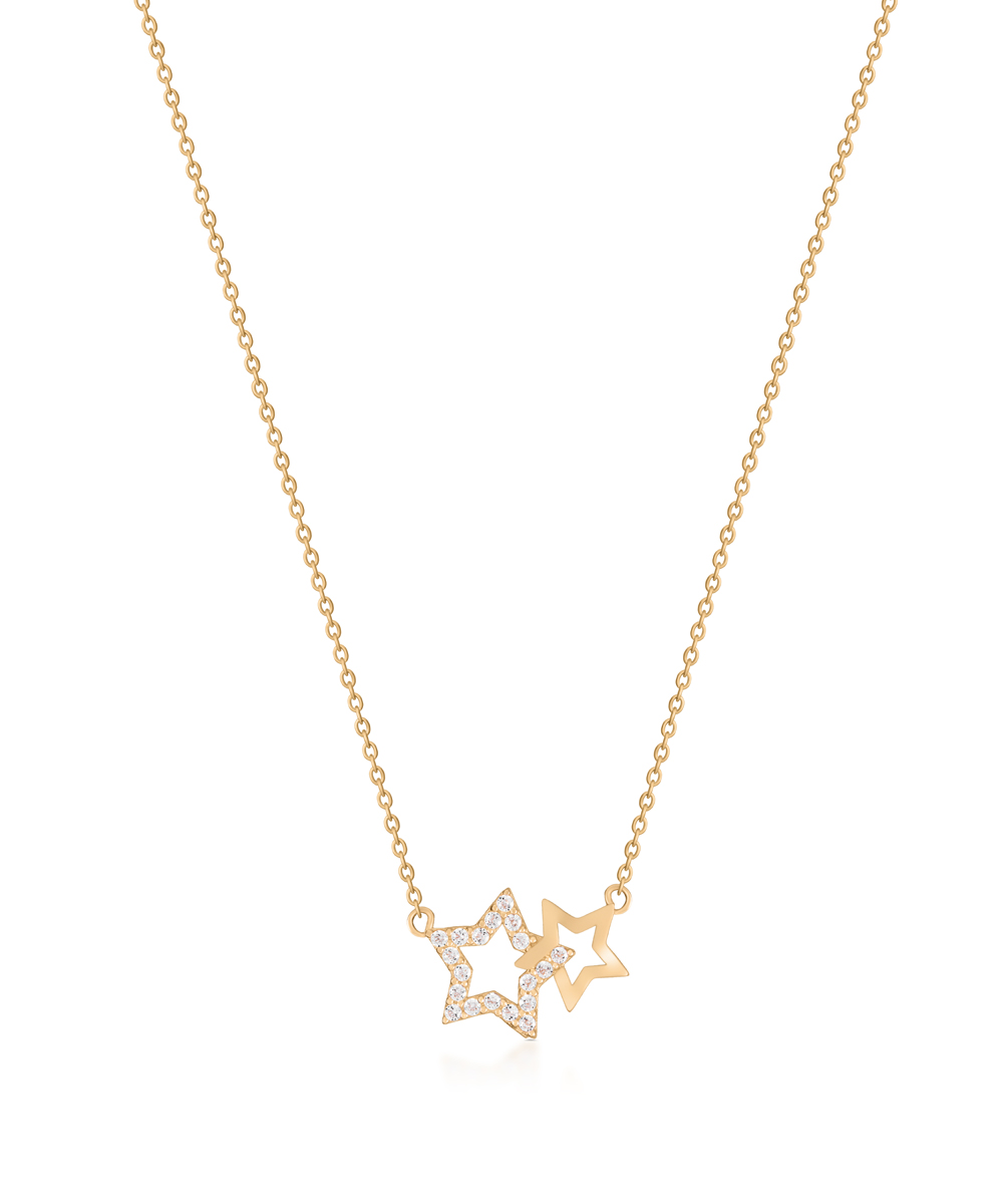 W.KRUK Zjawiskowy Naszyjnik - złoto 375, Cyrkonia - ZIO/NC55