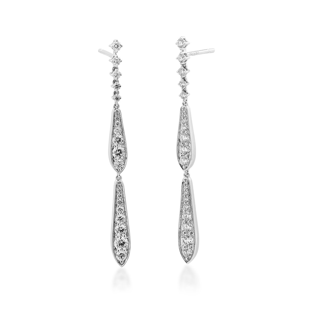 W.KRUK Kolczyki Złote - złoto 585, Brylant 1,45 ct - ZFT/KB+149B