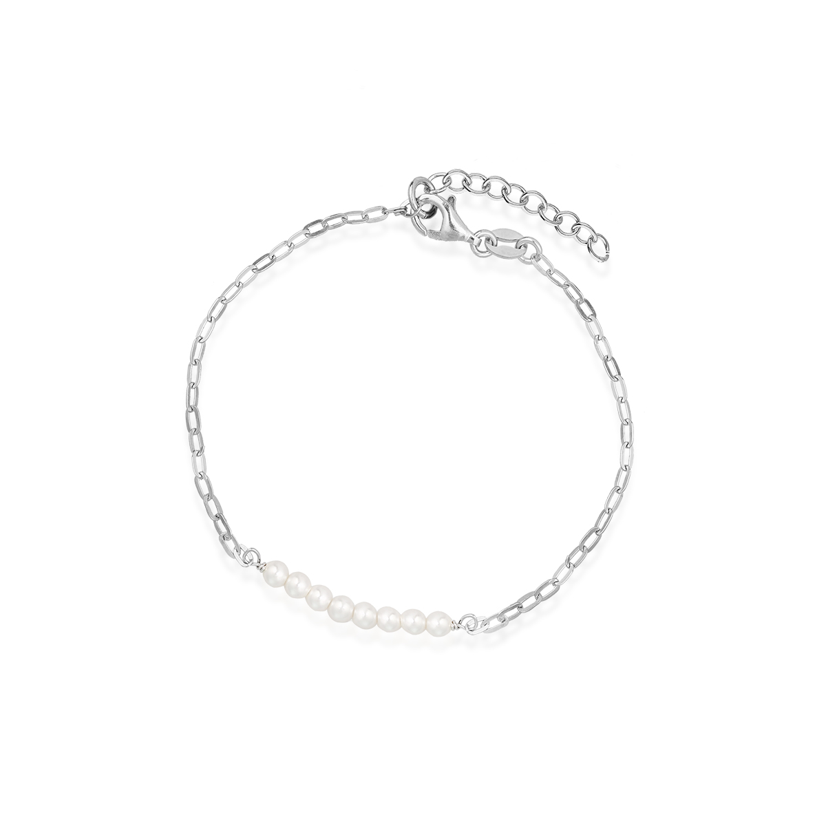 W.KRUK Srebrna Bransoletka - srebro 925, Kryształowa perła swarovski - SSX/AP009