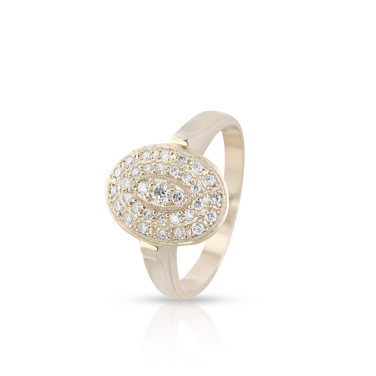 W.KRUK Piękny Złoty Pierścionek - złoto 585, Brylant 0,3 ct - ZWI/PB+863B