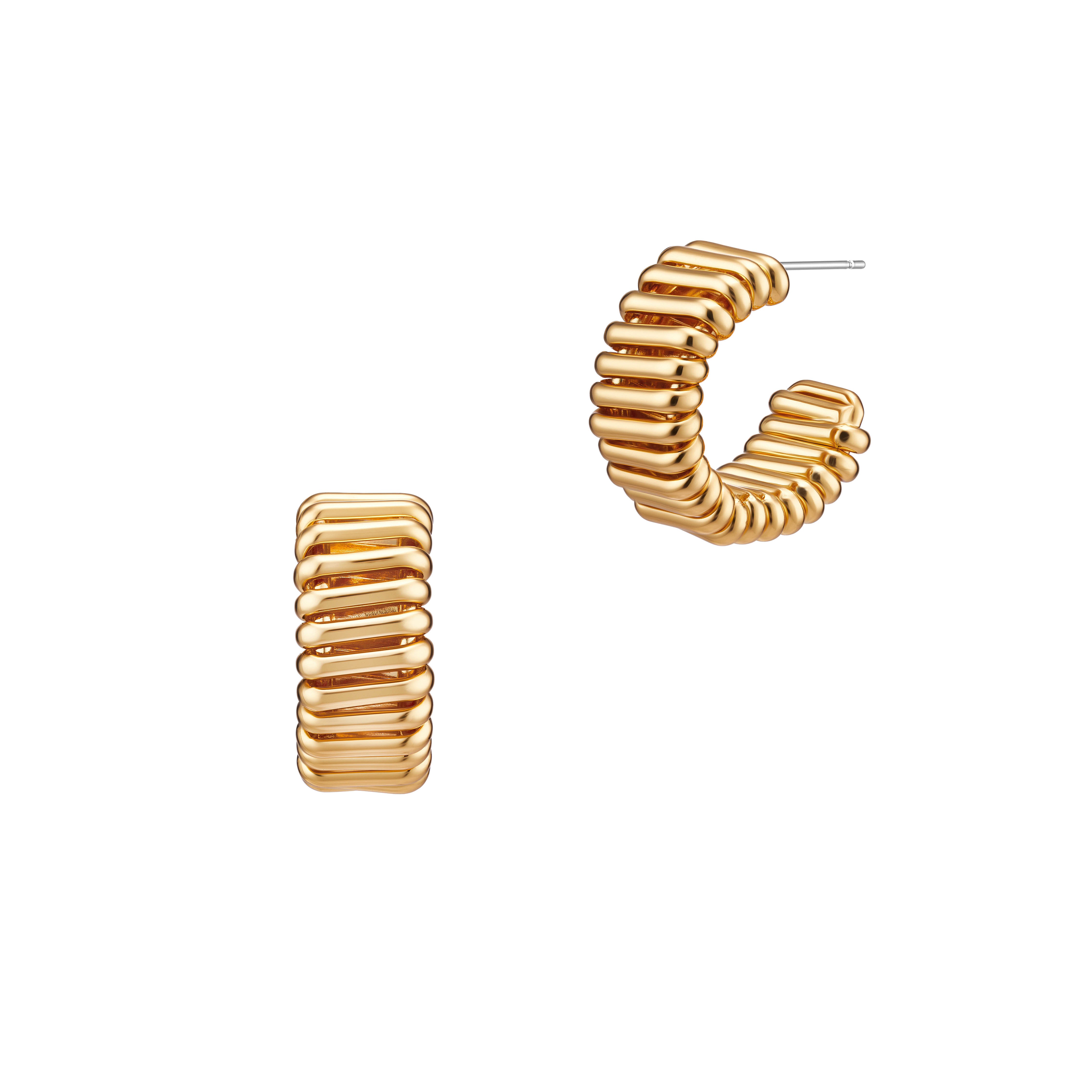 W.KRUK Wyjątkowe Kolczyki - mosiądz, Bez kamienia - PTV/KF012Z